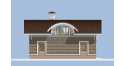 Проект гаража для двух машин из кирпича в стиле барокко c размерами 11 м на 11 м и площадью до 200 кв м - LK-157
