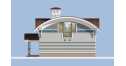 Проект гаража для двух машин из кирпича в стиле барокко c размерами 11 м на 11 м и площадью до 200 кв м - LK-157